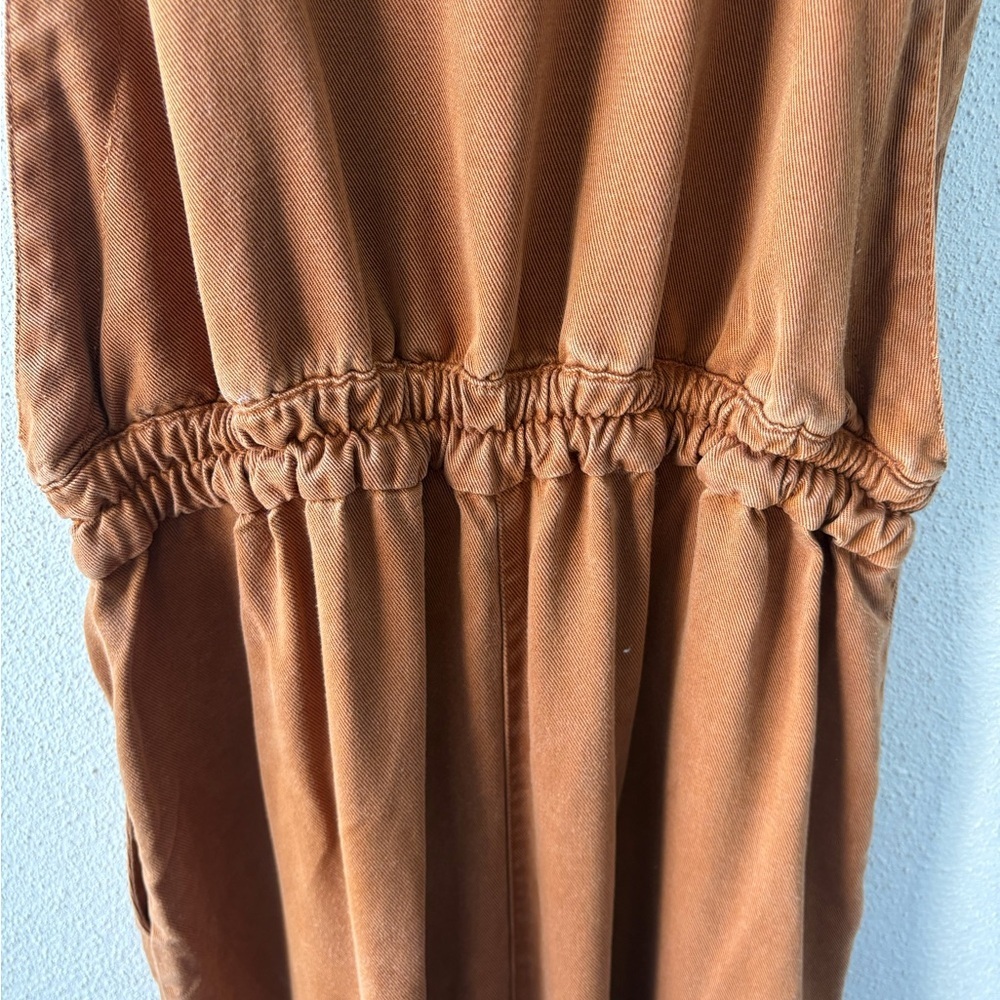 Zara Overalls Rust Color Size M 100% Lyocell Soft… - image 7